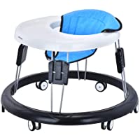 Andador Bebe- Silla de Bebe Plegable y Ajustable para bebés de 6 a 18 meses (Lino Azul)